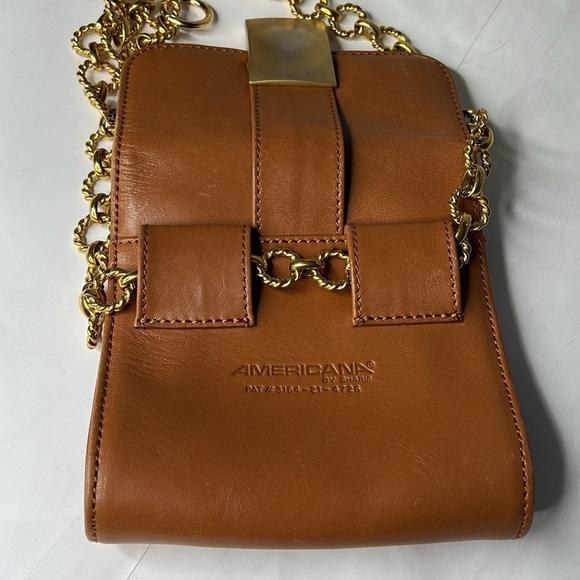 Americana by Sharif Leather Large Link Chain Belt Crossbody Bag - Picture 14 of 15